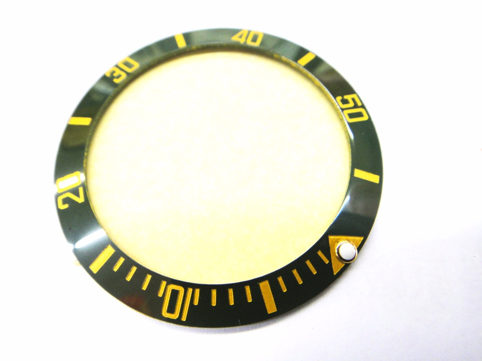 CERAMIC Bezel Ring 43MM fit ROLEX GMT II 16710 16760 Ø40mm ENGRAVED Green Yellow