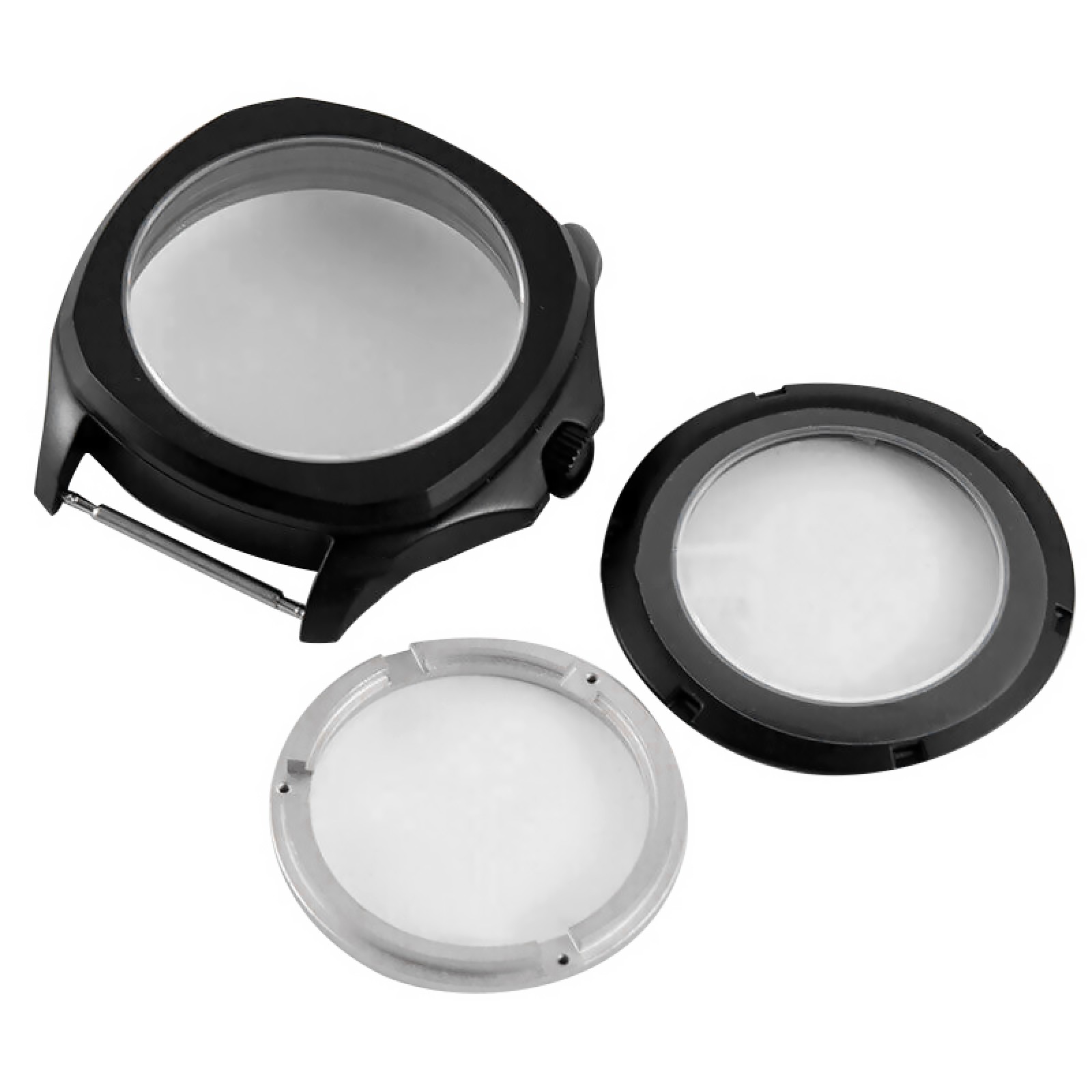 40mm Steel Sapphire Crystal Watch Case For Miyota 8215 ETA 2824 2836 Movement