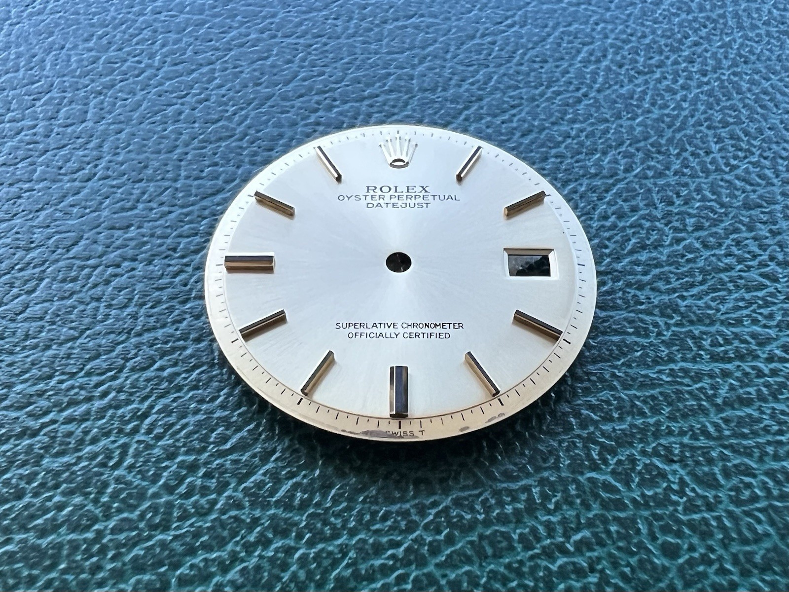 Authentic ROLEX Datejust 36mm 1601 1603 Champagne Gold Pie Pan Dial – OC#1271