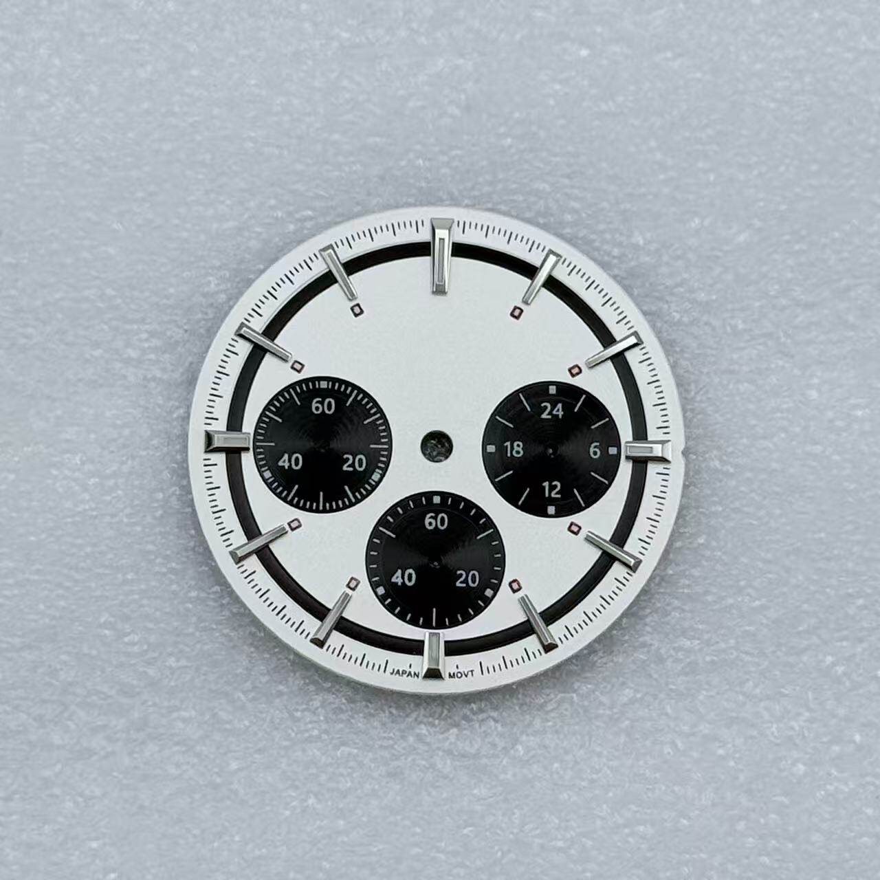 29.5mm/32.5mm Multi-functional Watch Dial Green Luminous for VK63 Movement Parts