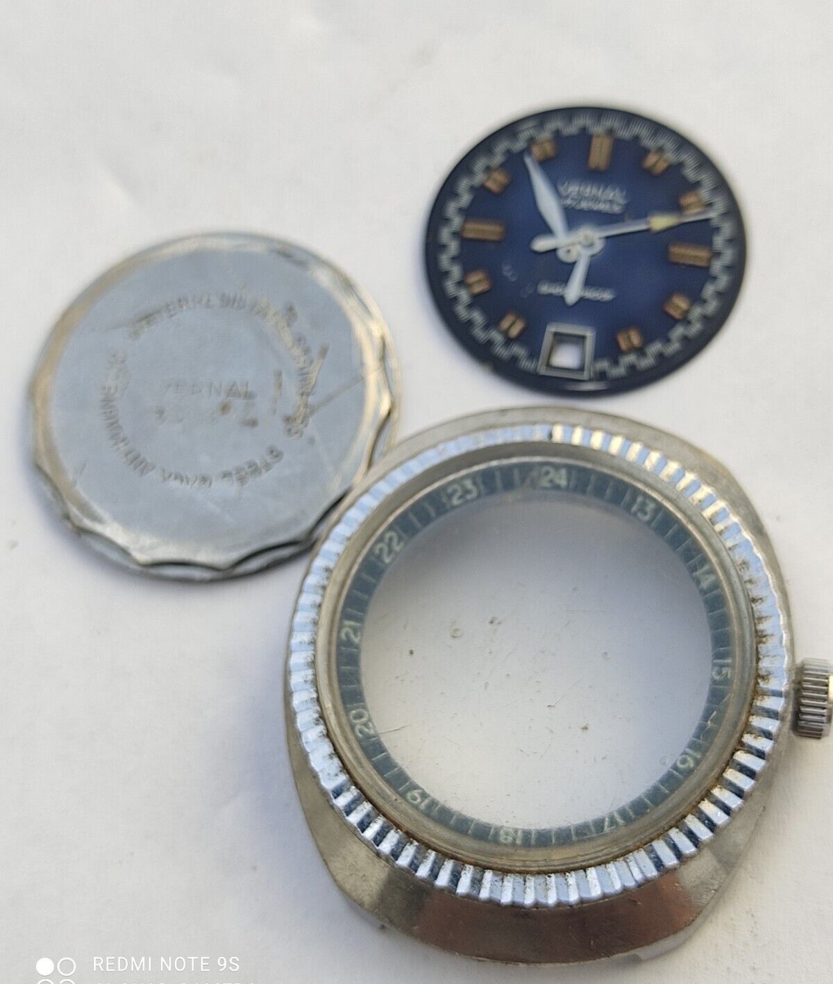 VERNAL Automatic Shockproof cal 3012 Watch Blue Dial Vitange Part or Spare