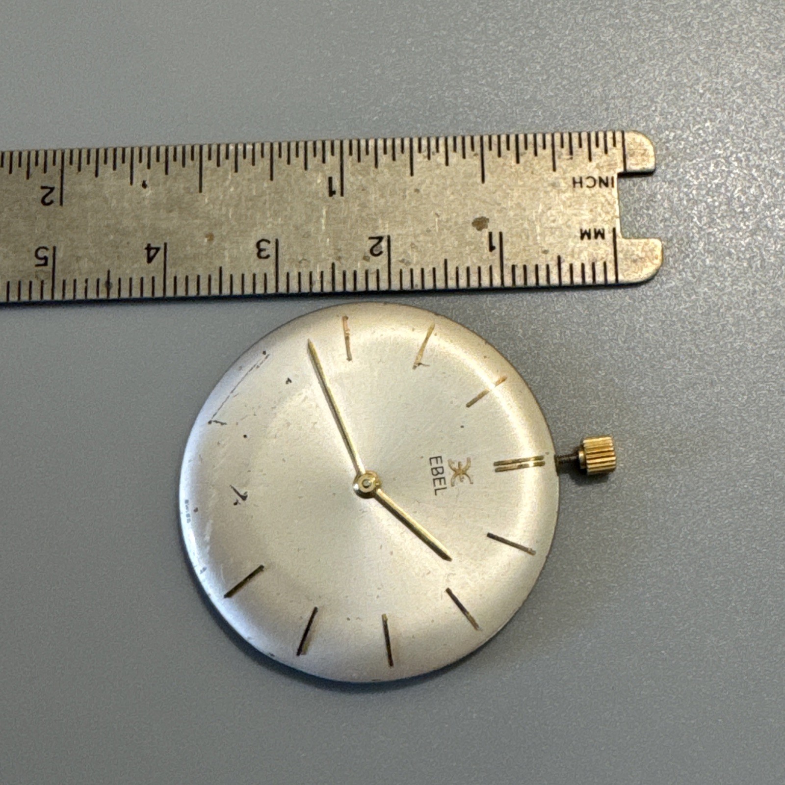 Works! Vintage Ebel Fab Suisse Men’s Wind Up Watch Movement Dial Face Hands