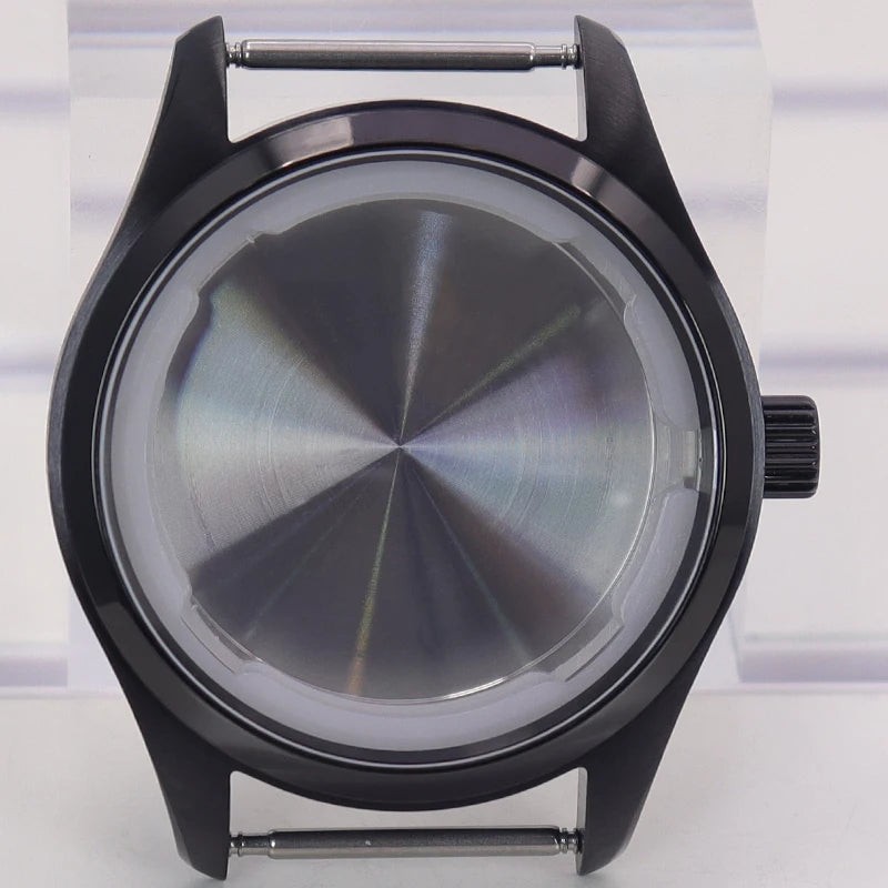 40mm Watch Cases Steel Leather Strap For NH35 NH36 NH38 Eta 2824 Waterproof