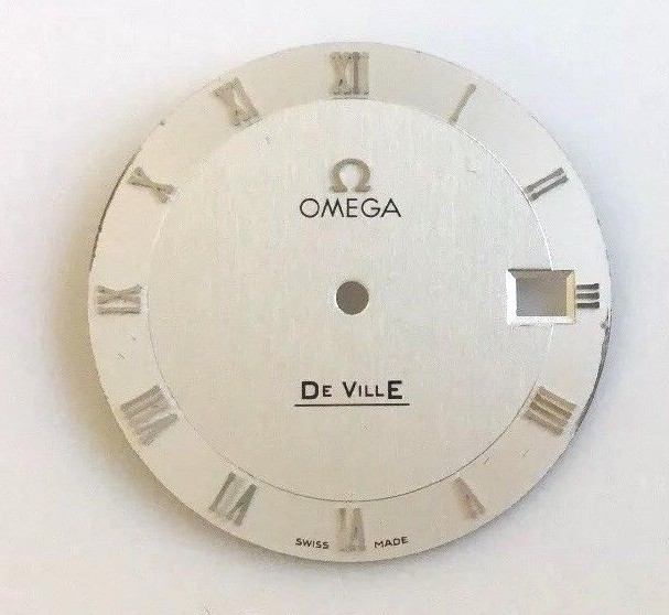 OMEGA DeVILLE Dial with Roman Numbers, Brushed Silver tone. 27.5mm