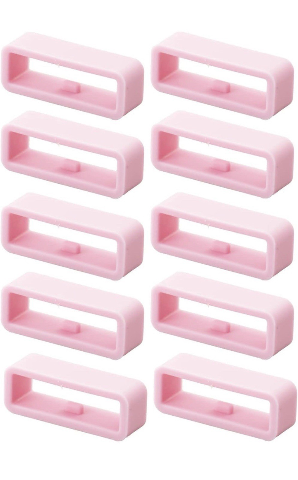 Watch Strap Loops,10 PCS Silicone Watch Band Holder Replacement 20mm Pink