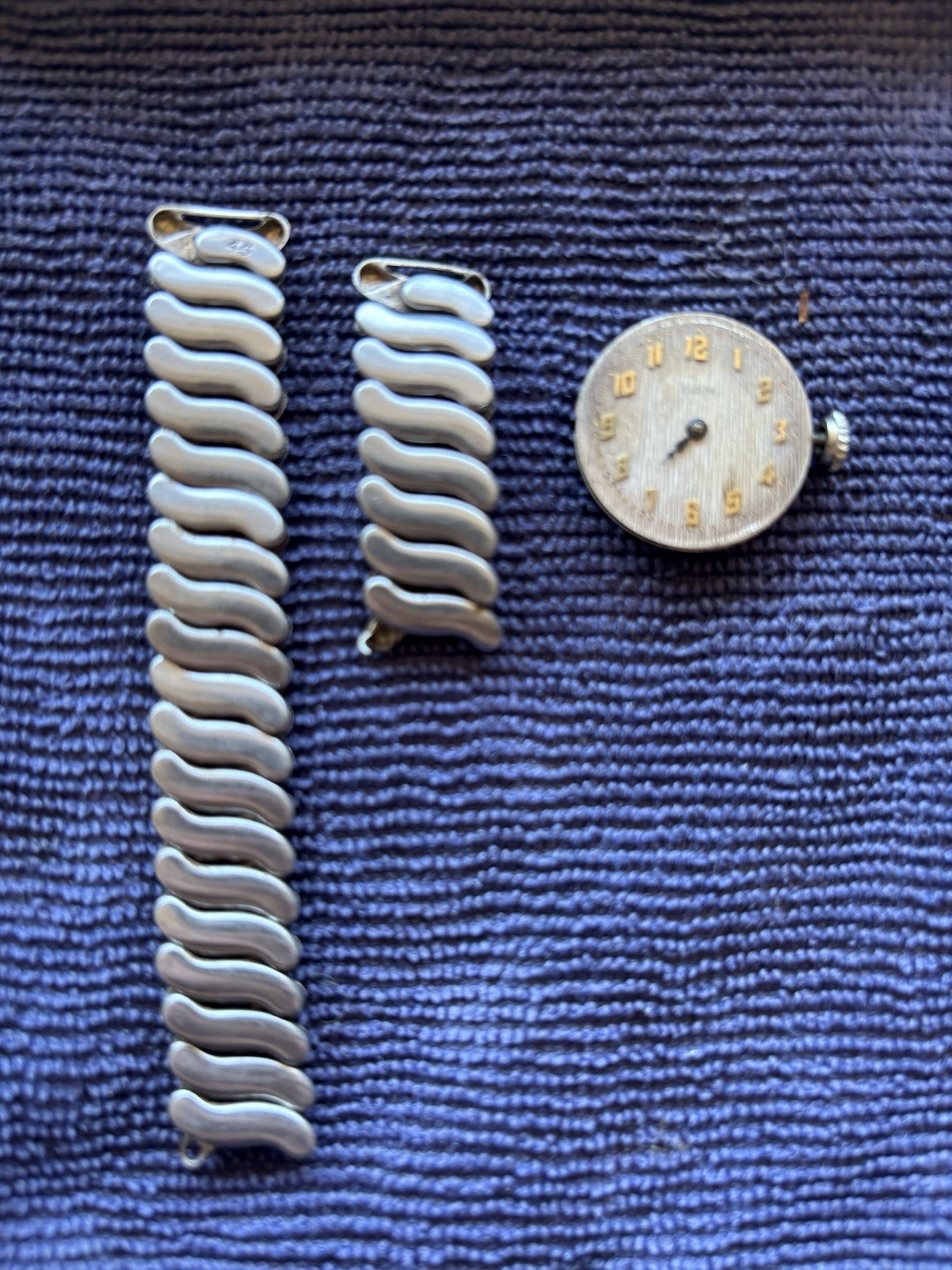 Ladies Elgin Watch Dial Face Band Pieces Parts Only! 1920s or 1930s Art Deco