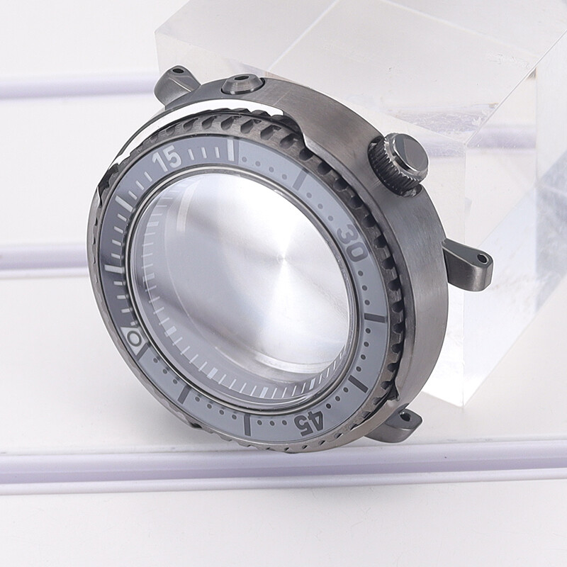 Modified Precision Canned Fish Watch Case Parts For Seiko nh35 36 sapphire glass