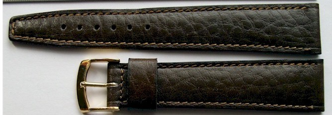 New Vintage French Strap / Band dark brown 18 mm