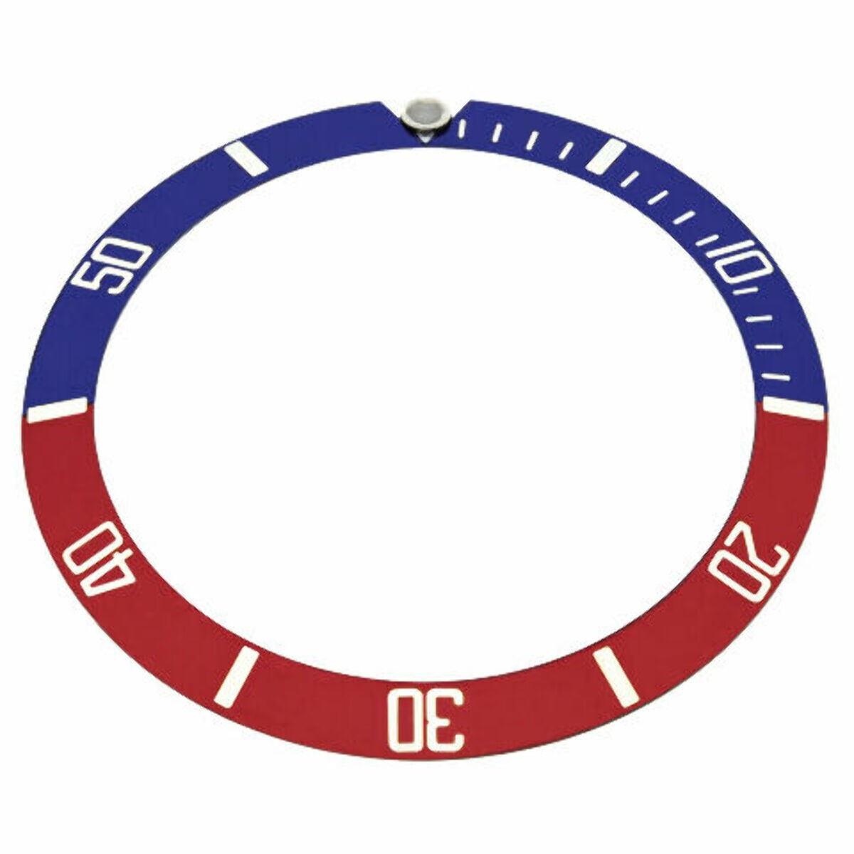 BEZEL INSERT ALUMINUM FOR ROLEX SUBMARINER BLUE/RED PEPSI 16800,16808,16610