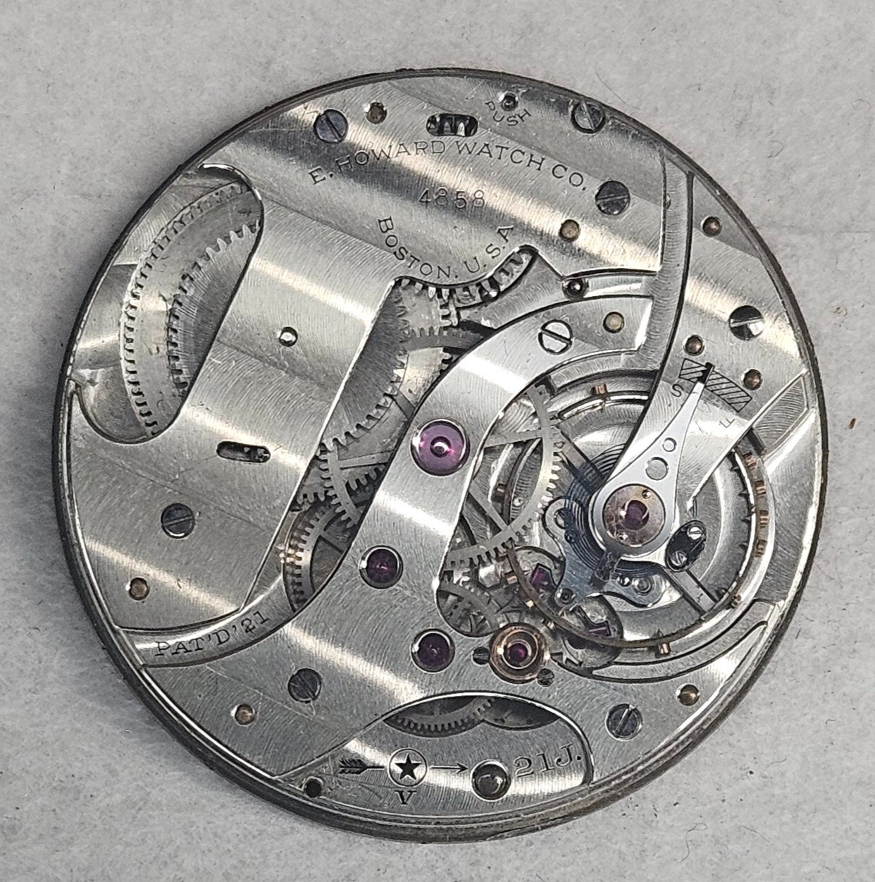 Howard 12s 21j Pocket Watch Movement Parts/Repair