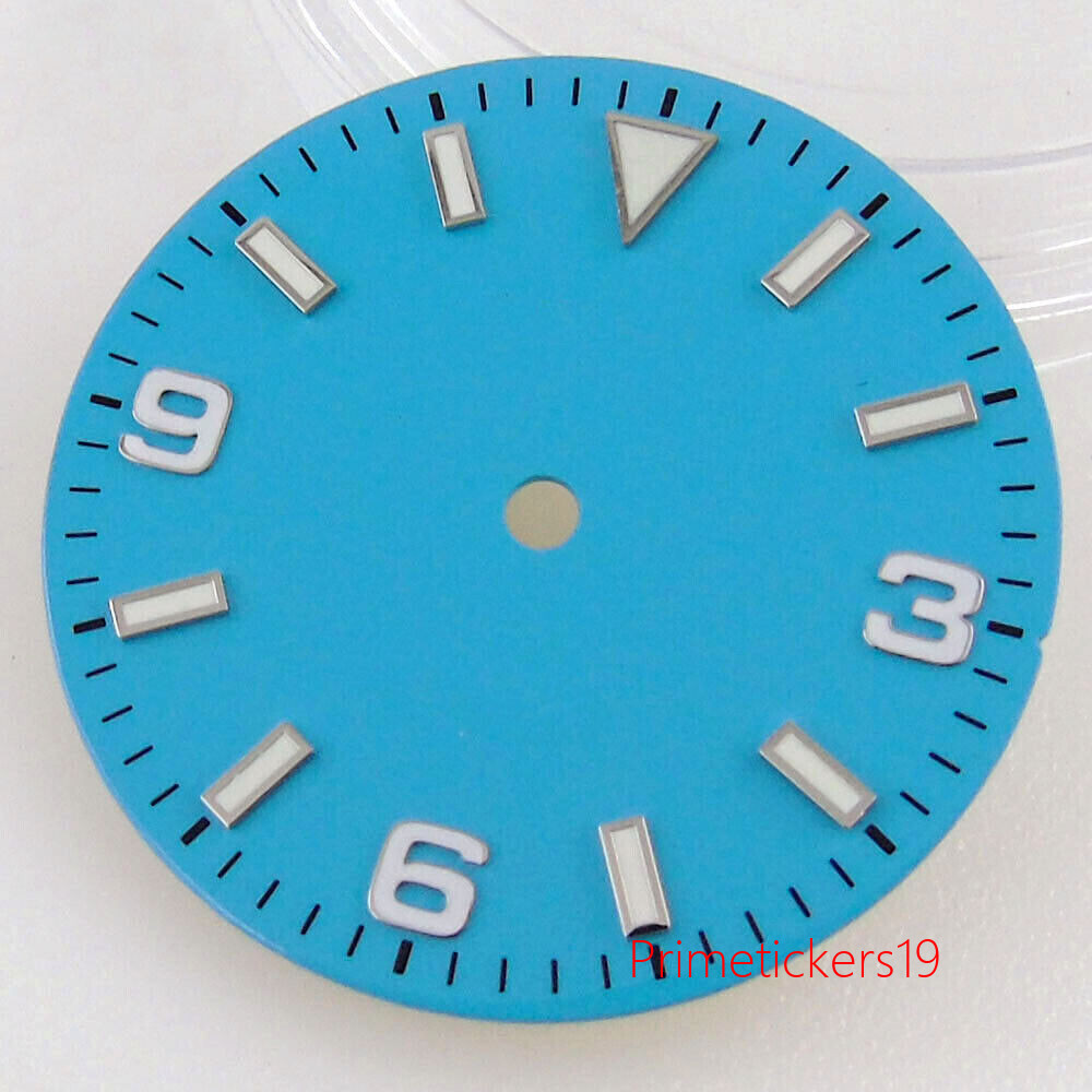 29mm Green Lume Watch Dial Fit NH35 NH36 MIYOTA 82 Series MINGZHU2813 ETA2836