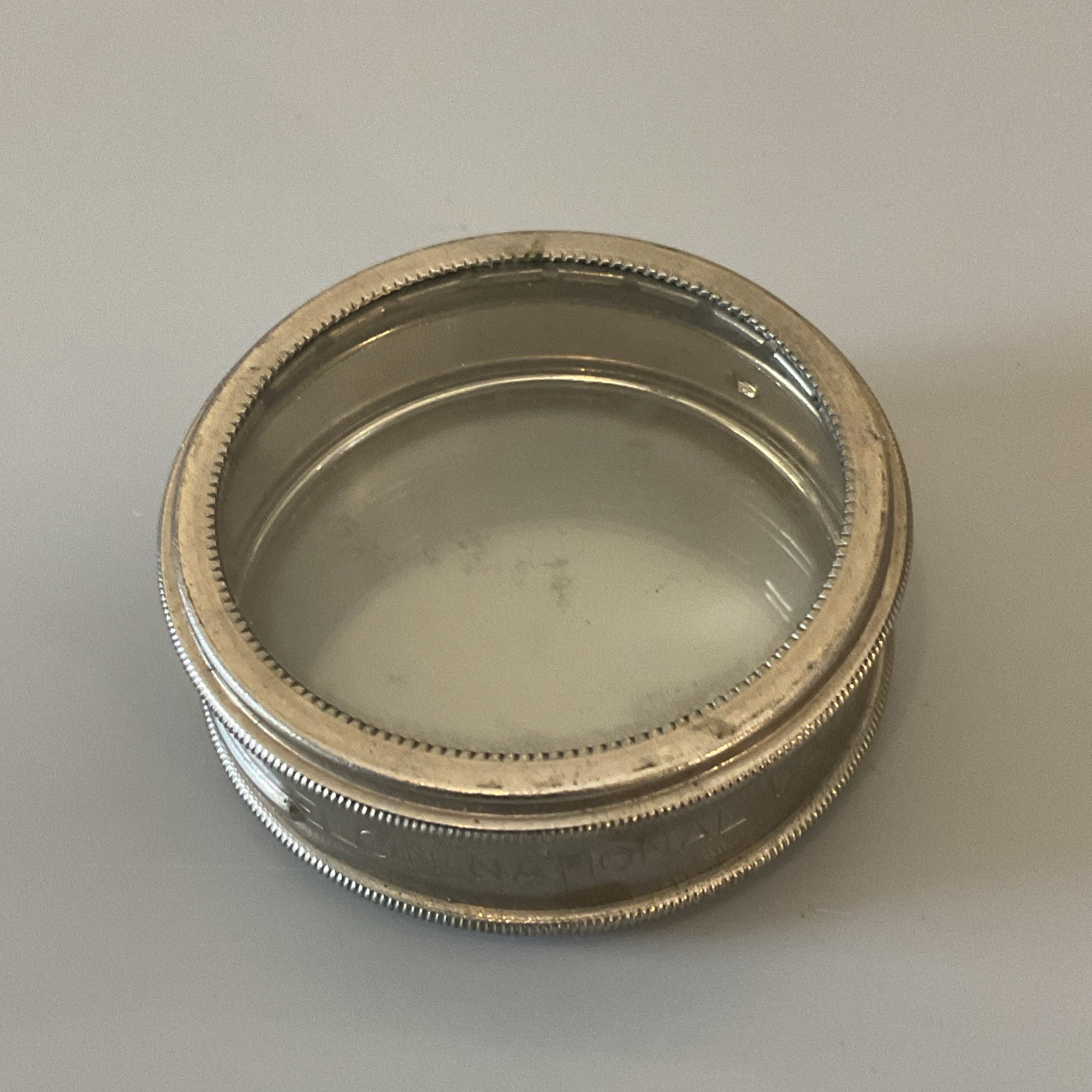 Antique Elgin National Watch Company GLASS Movement 18s Shipping Tin Container