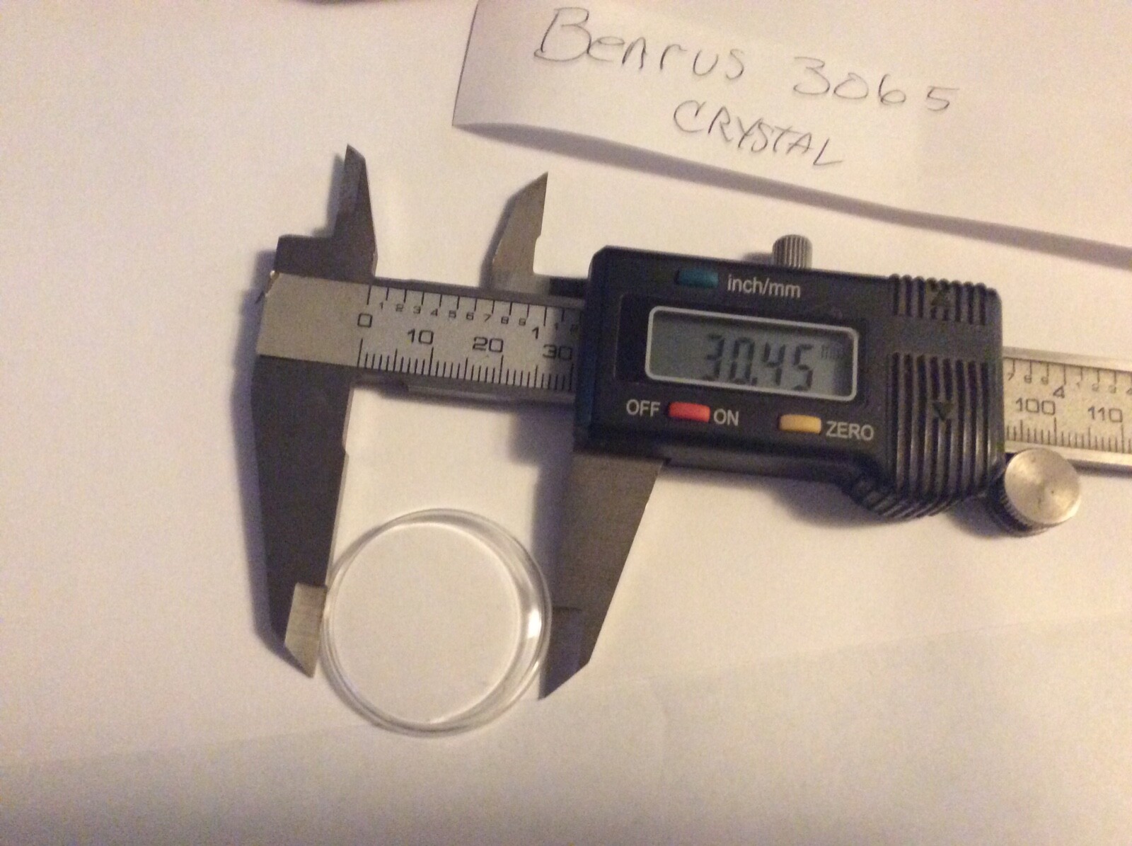 Benrus watch crystal series 3065 watch case