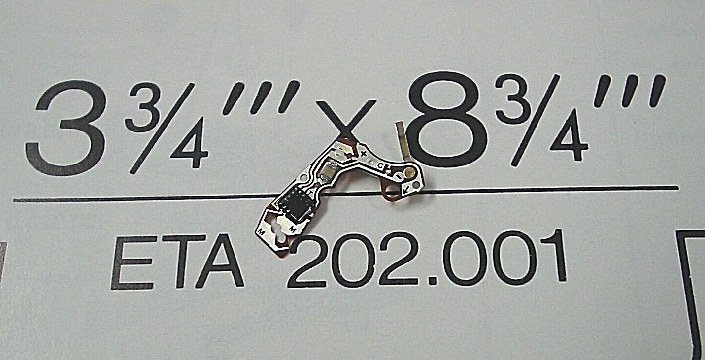 ETA 202.001; two electronic circuits for watch movement Part #4000 Swiss Made