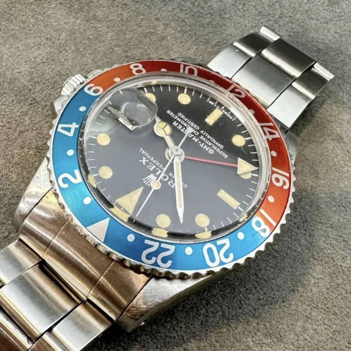 Rolex GMT-Master 1675 R99 Aftermarket Bezel Insert Vintage Faded Style 37.8mm
