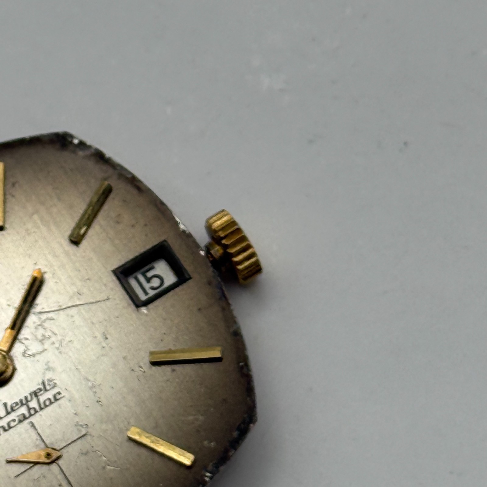 Peseux 7056 Watch Movement Rotary 17 Jewels Incabloc Date Manual Wind Parts 26mm