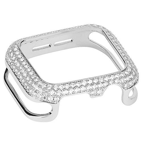 Bling Rhinestone Case Bezel Cover for Apple Watch 42mm 46mm Silver