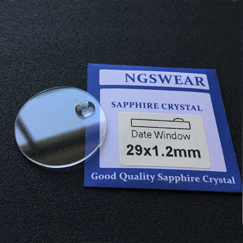1.2mm Sapphire Crystal 29-32mm Flat Round Watch Lens Date Calendar Window Glass