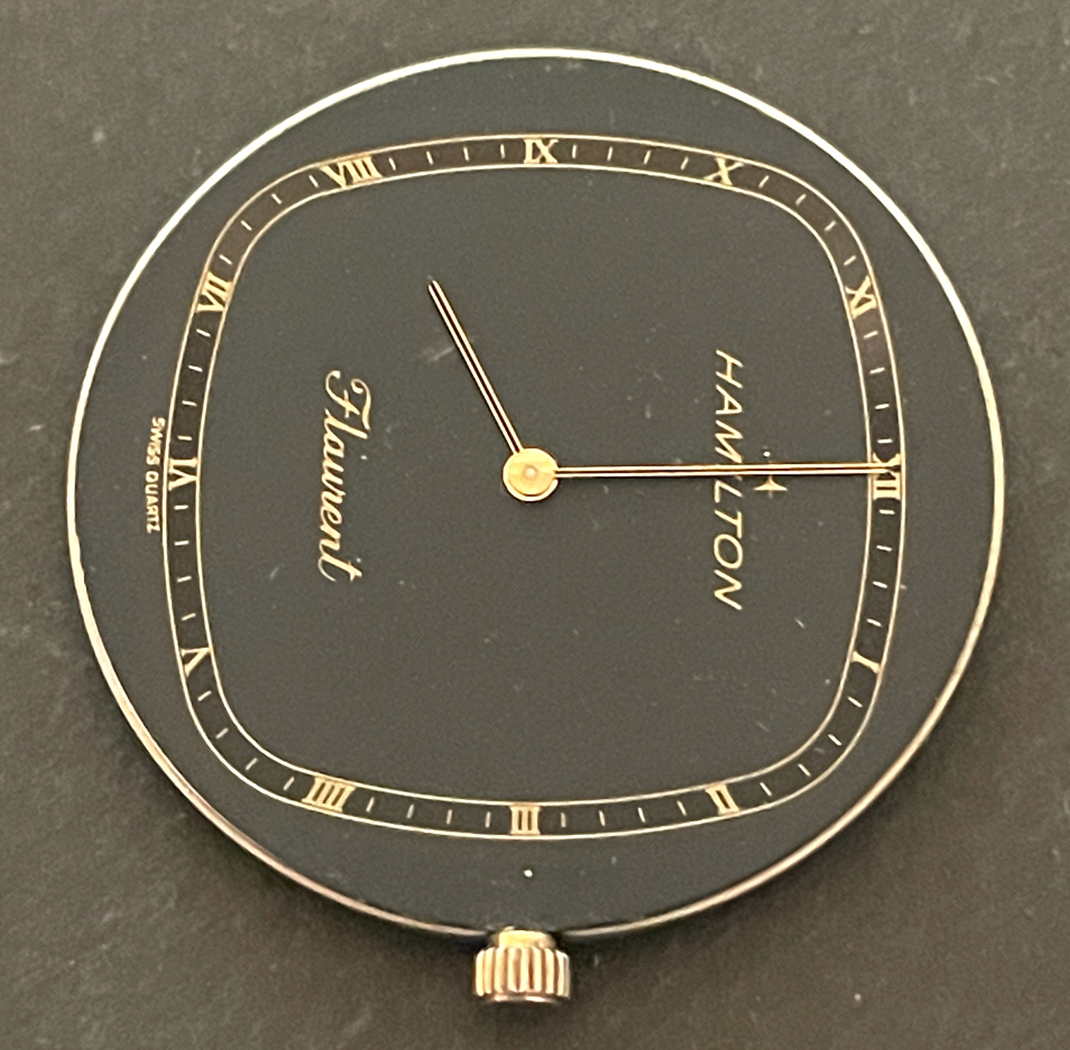 Vintage Hamilton Flaurent Men’s Watch Movement Quartz Untested ETA 210.001 Swiss