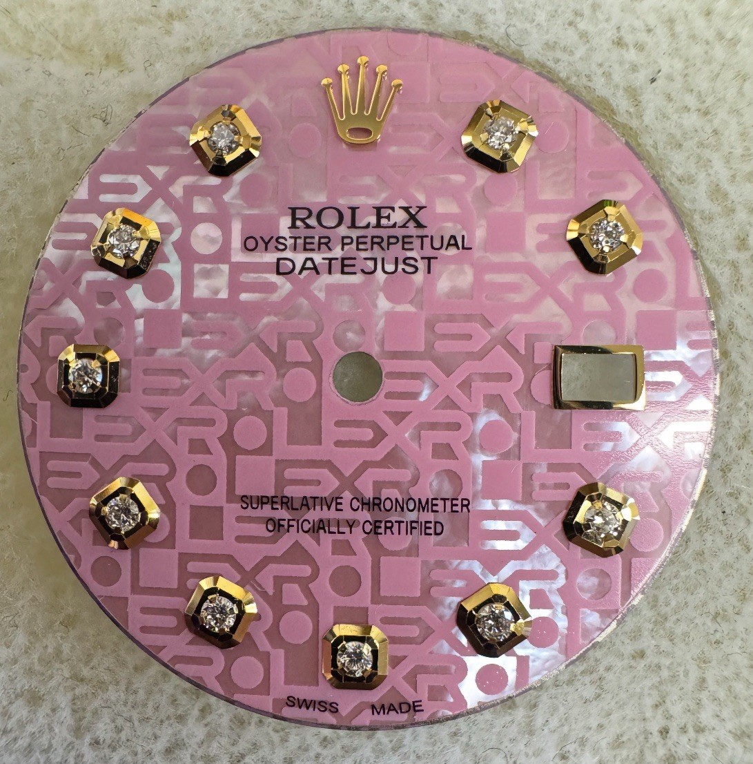 Rolex Mens Datejust Custom Pink MOP Anniversary Diamond Dial 16013 16233 116233