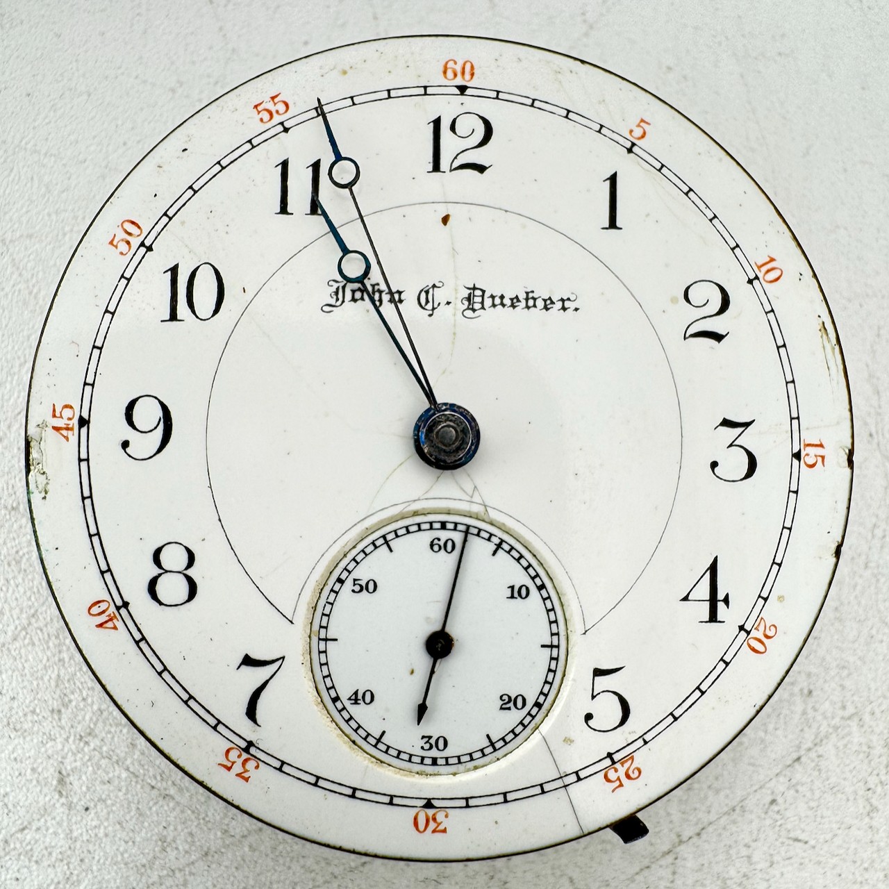 Antique 16s 1891 Hampden Mechanical Hunter Railroad Pocket Watch Movement No. 43