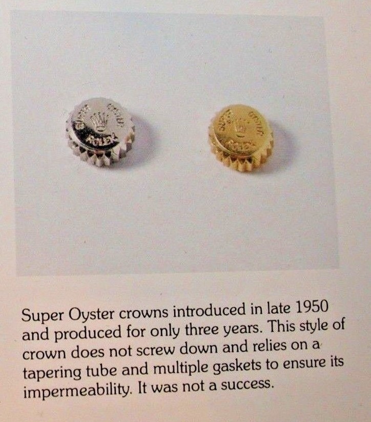 1950’s Super Oyster Crown Stainless Steel Rolex Crown Vintage Watch Part (X4)