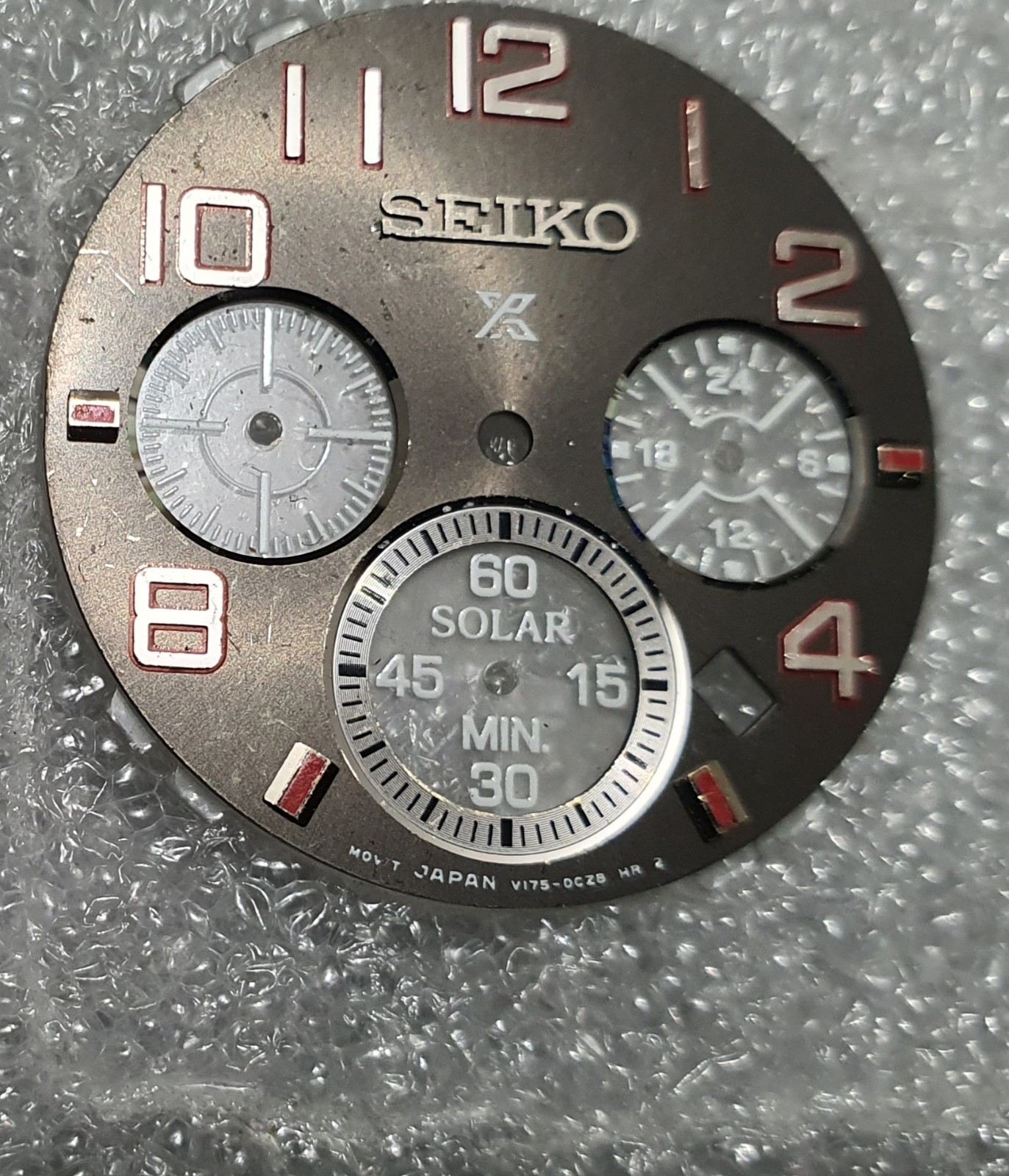 Seiko PROSPEX SOLAR Dial Part V175-0CL0 Genuine Seiko Dial Part
