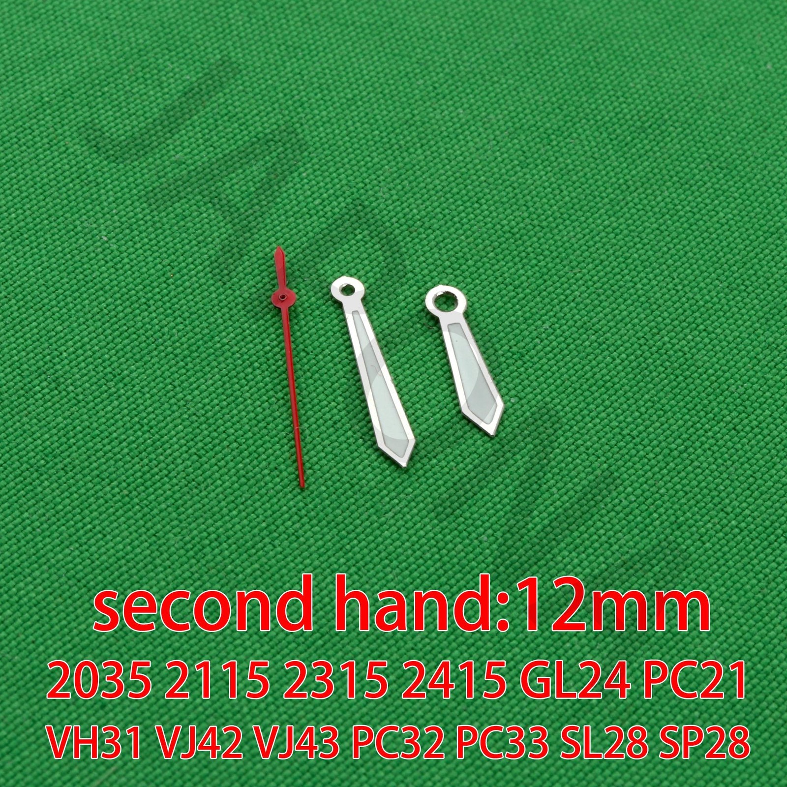 1 12mm Silver Super Luminous Watch Hands 2035 VH31 VJ42 VJ43 2115 Set Hands 2115