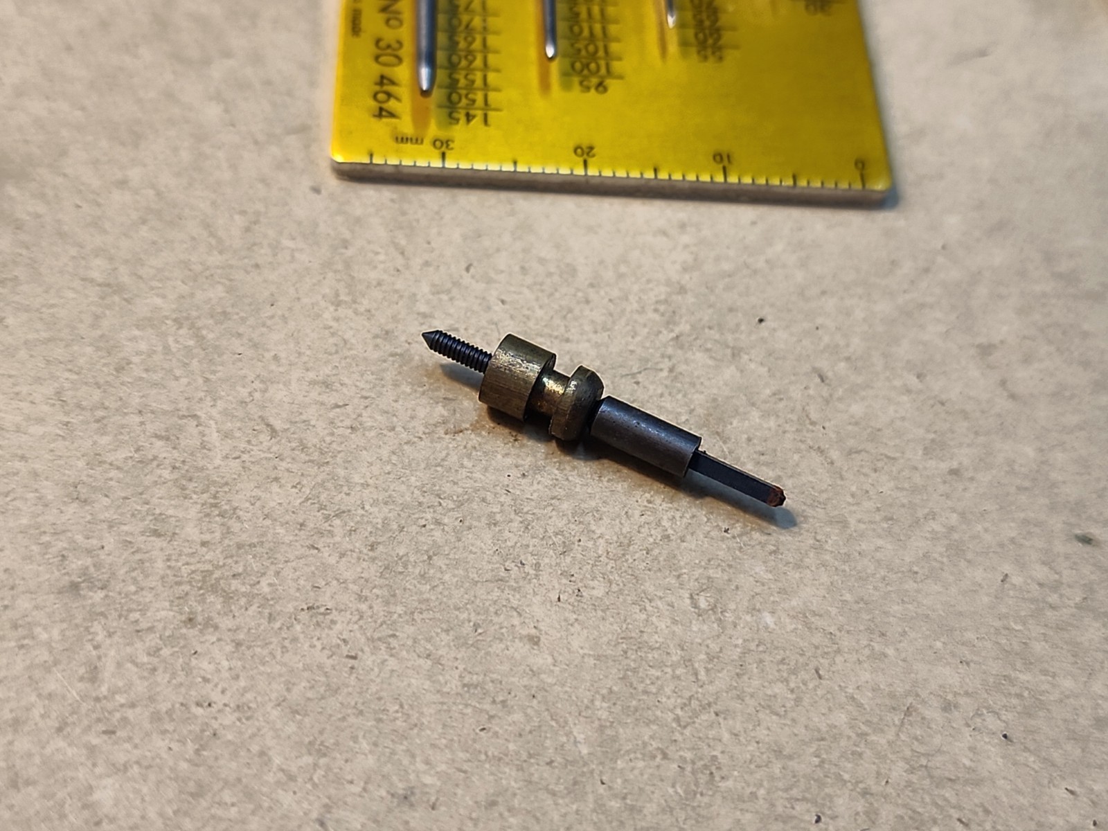 NOS American Pocket Watch Stem With Collar-16s Square-1.15mm Tap 2-1.50mm