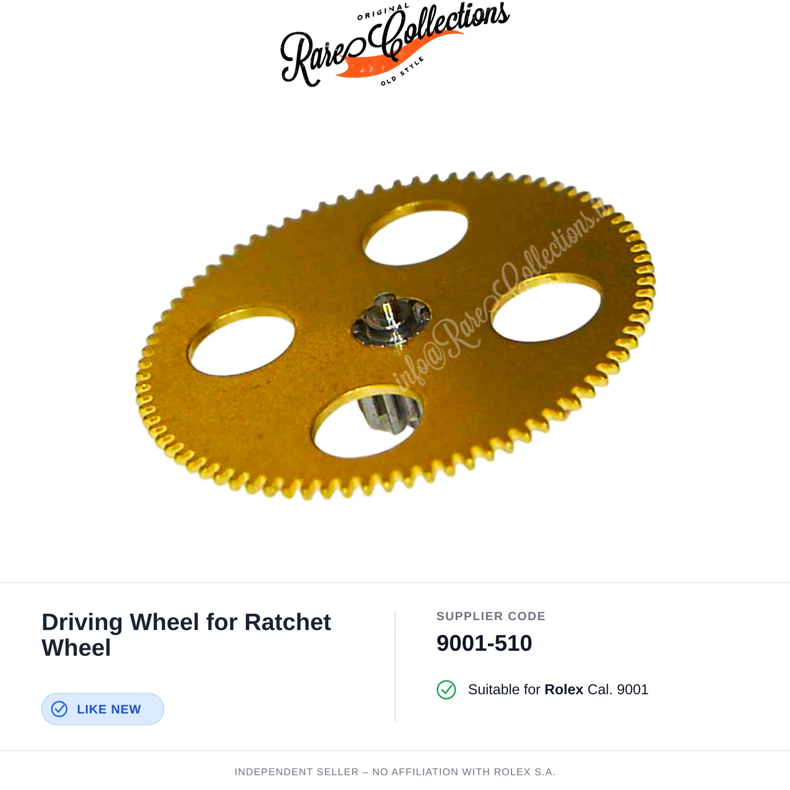 Driving Wheel for Ratchet Wheel for Rolex (cod. 9001-510) — Excellent Condition
