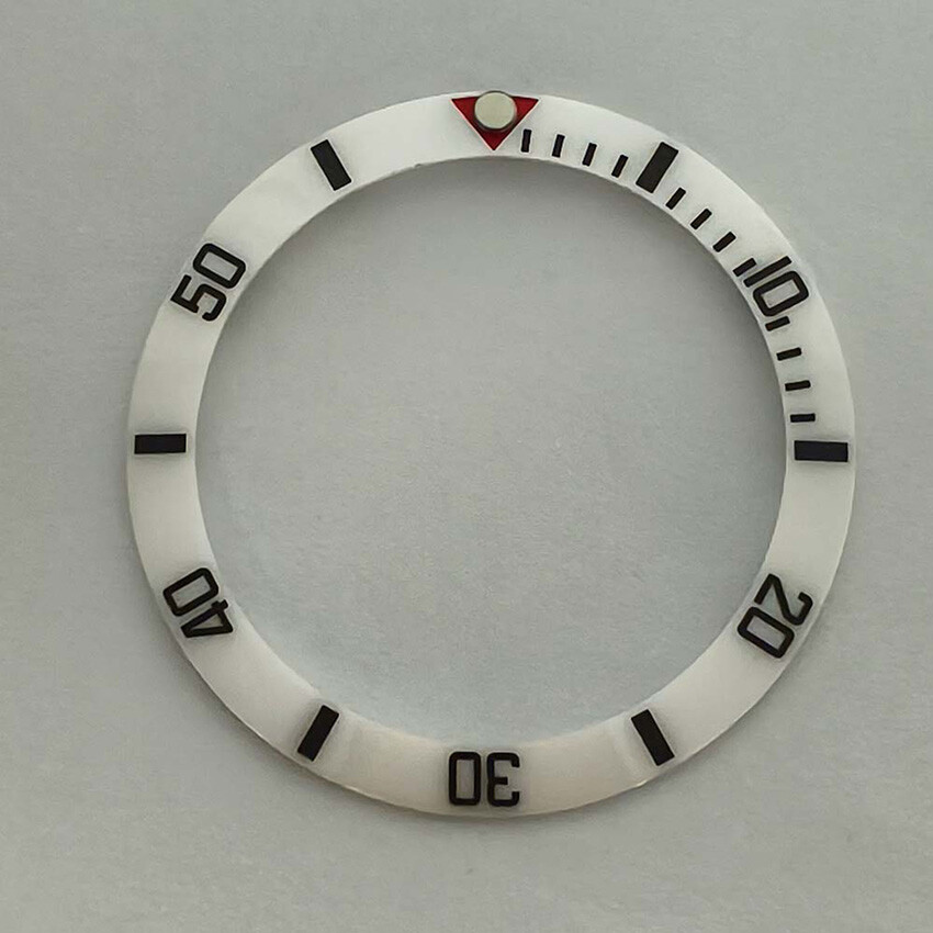 38MM 30.5MM SUB Bezel Beveled Ring Red Triangle Ceramic Bezel Watch Accessories