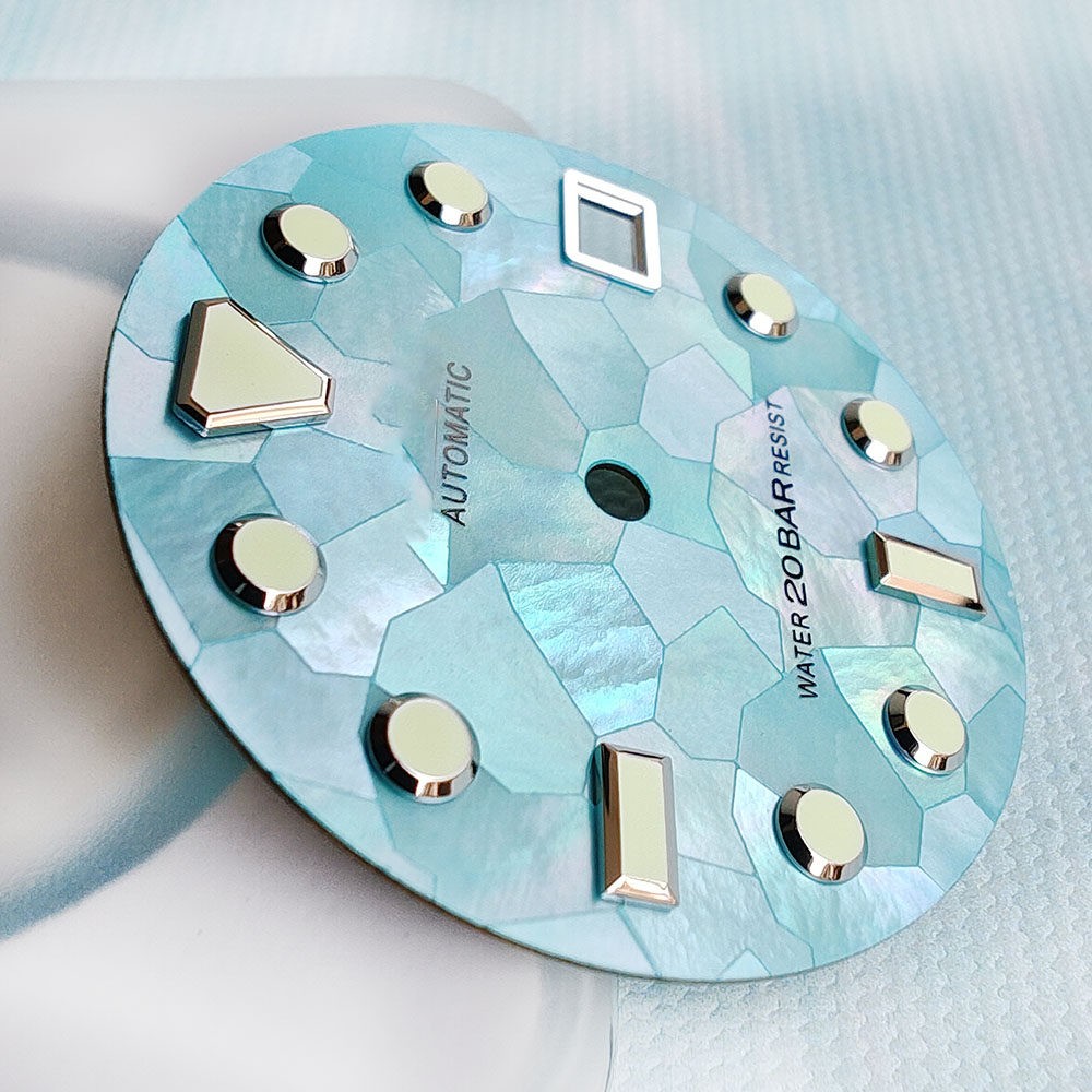 High Quality MOP Natural Black Mother Of Pearl Watch Dial 28.5mm for NH35 36 4R