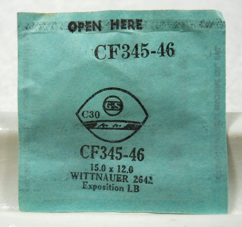GS CF345-46 Watch Crystal For Wittnauer 2642 Exposition LB – 15.0 x 12.0 mm Part