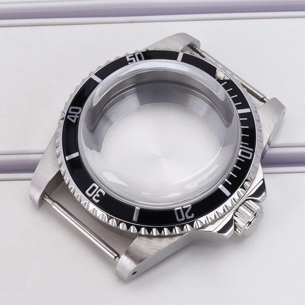 38mm Sub Mod Dive Watch Case Sapphire Glass Back For Seiko NH34 NH35 NH36 NH38