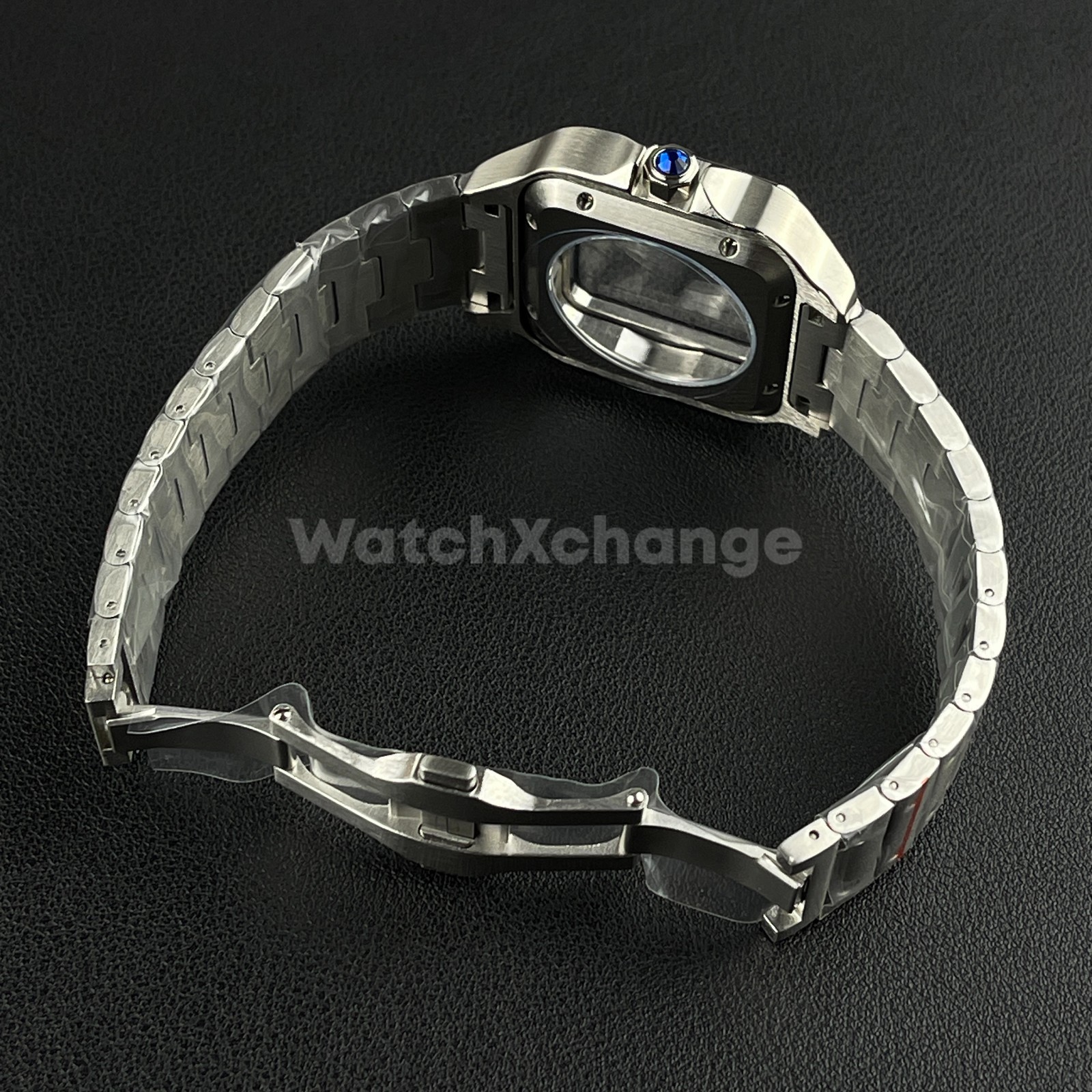 Silver 38mm Square Watch Case Stainless Steel NH35 4R35 NH36 4R36 Movements
