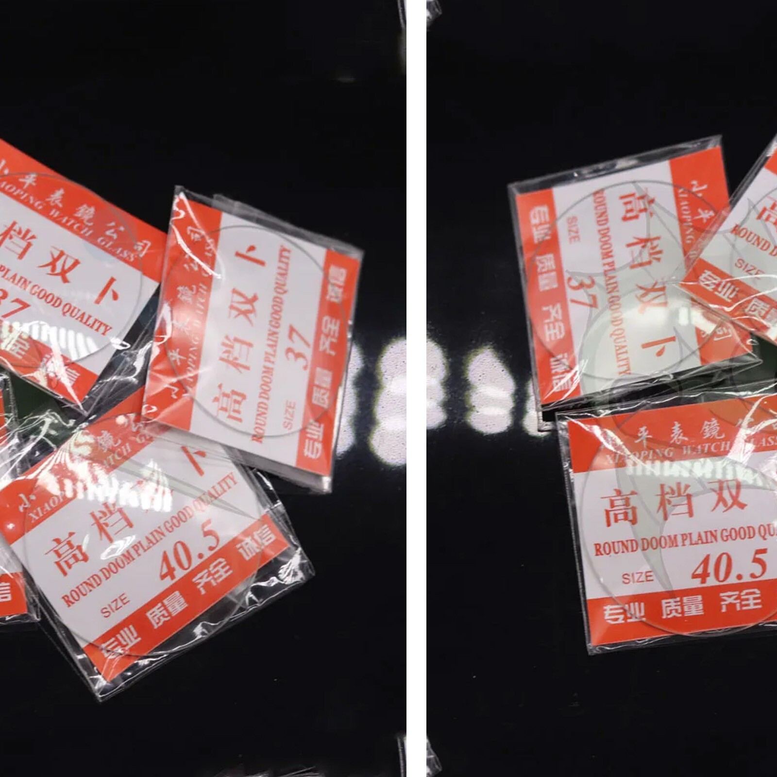 118pcs/lot Assort Size 16mm~45mm Flat Double Mineral Watch Glass.