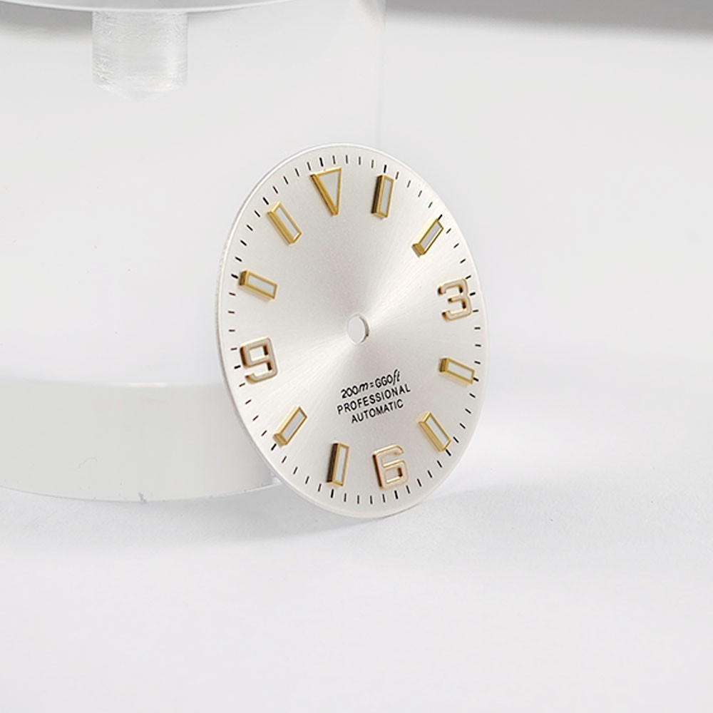 29mm Custom Logo Watch Dial For NH35 NH36 Movement Blue Green Luminous Faces