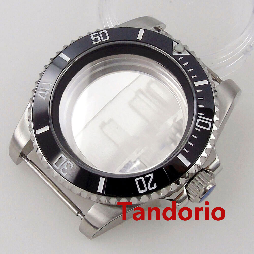 20ATM Sapphire Glass 40mm Watch Case 120 Clicks Fit NH34 NH35 NH36 Ceramic Bezel