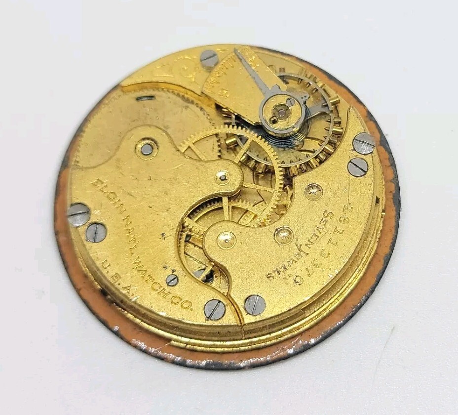 1915 Elgin Model 2 Grade 289 7J 6s Mechanical Pocket Watch Movement For Repair