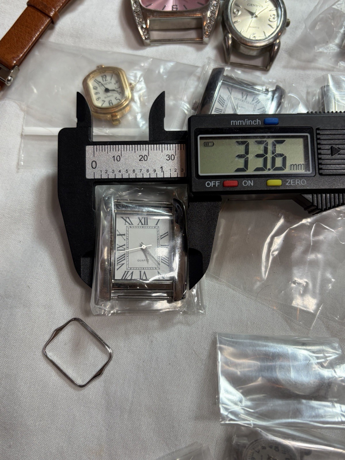 Watchmaker Lot 85 Watch Heads Cases Quartz Parts Repair Silver Spoon Geneva