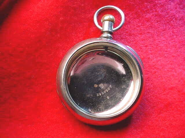 18 SIZE OPEN FACE CASE KEYSTONE WATCH CASE CO SILVEROID/NICKEL CASE!! #205
