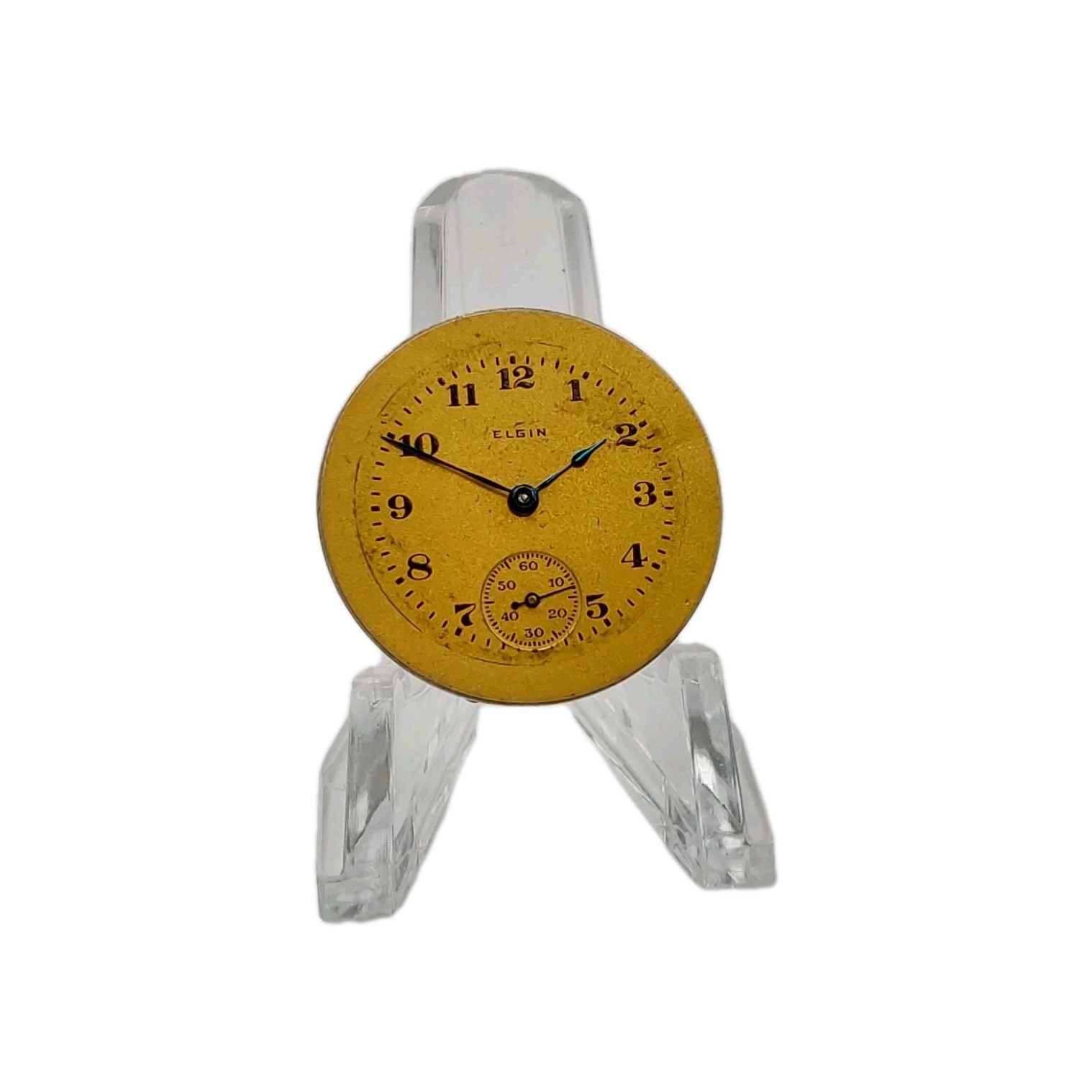 Elgin 431 6/0s Movement Sunk Metal Dial Hands Pocket Watch Parts Video 510