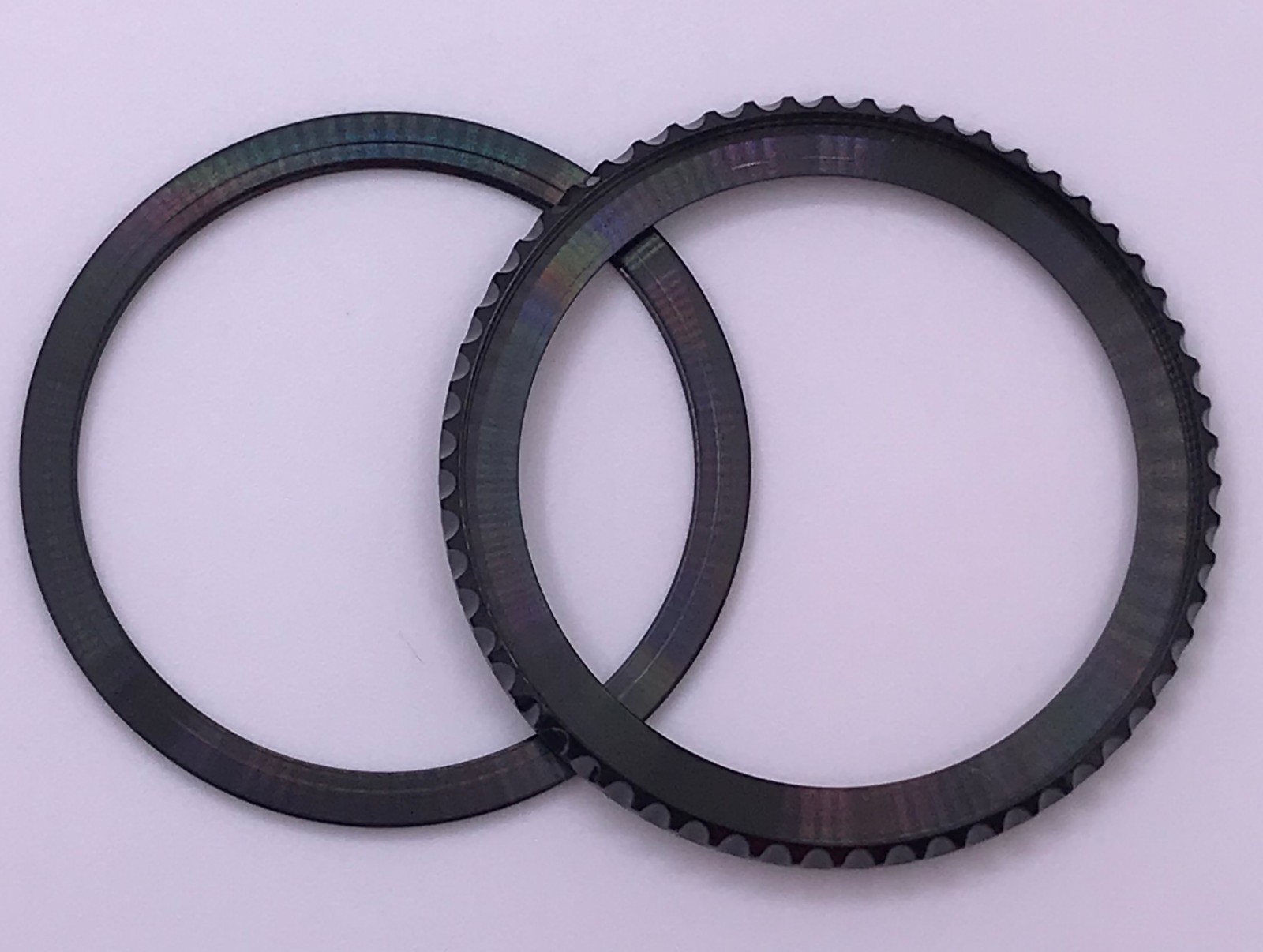 ROTATING BEZEL SS,BLACK DLC, OR IP GOLD FOR ROLEX SUBMARINER W/ CERAMIC INSERTS