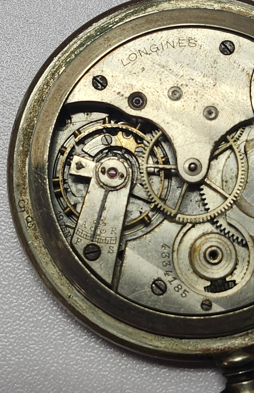 Longines Pocket Watch 19.75N Movement 3-Star Dial – For Parts/Repair