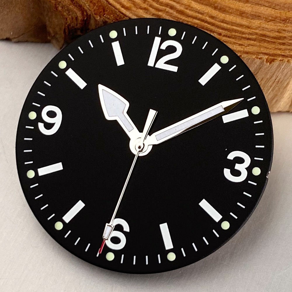 29mm Black/Beige Watch dial Face For NH35 ETA 2824 PT5000 Miyota 8215 Luminous