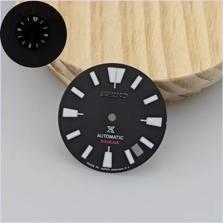 28.5mm Retro Watch Dial Green Luminous for Nh35 Nh36 Movement Watch Parts