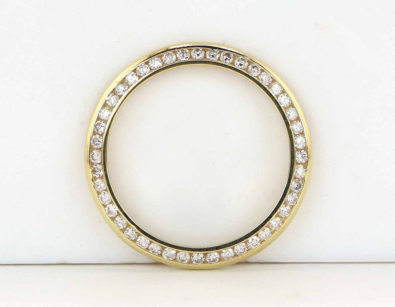 Aftermarket Rolex DateJust 26mm 18K Yellow Gold Channel Set Diamond Watch Bezel