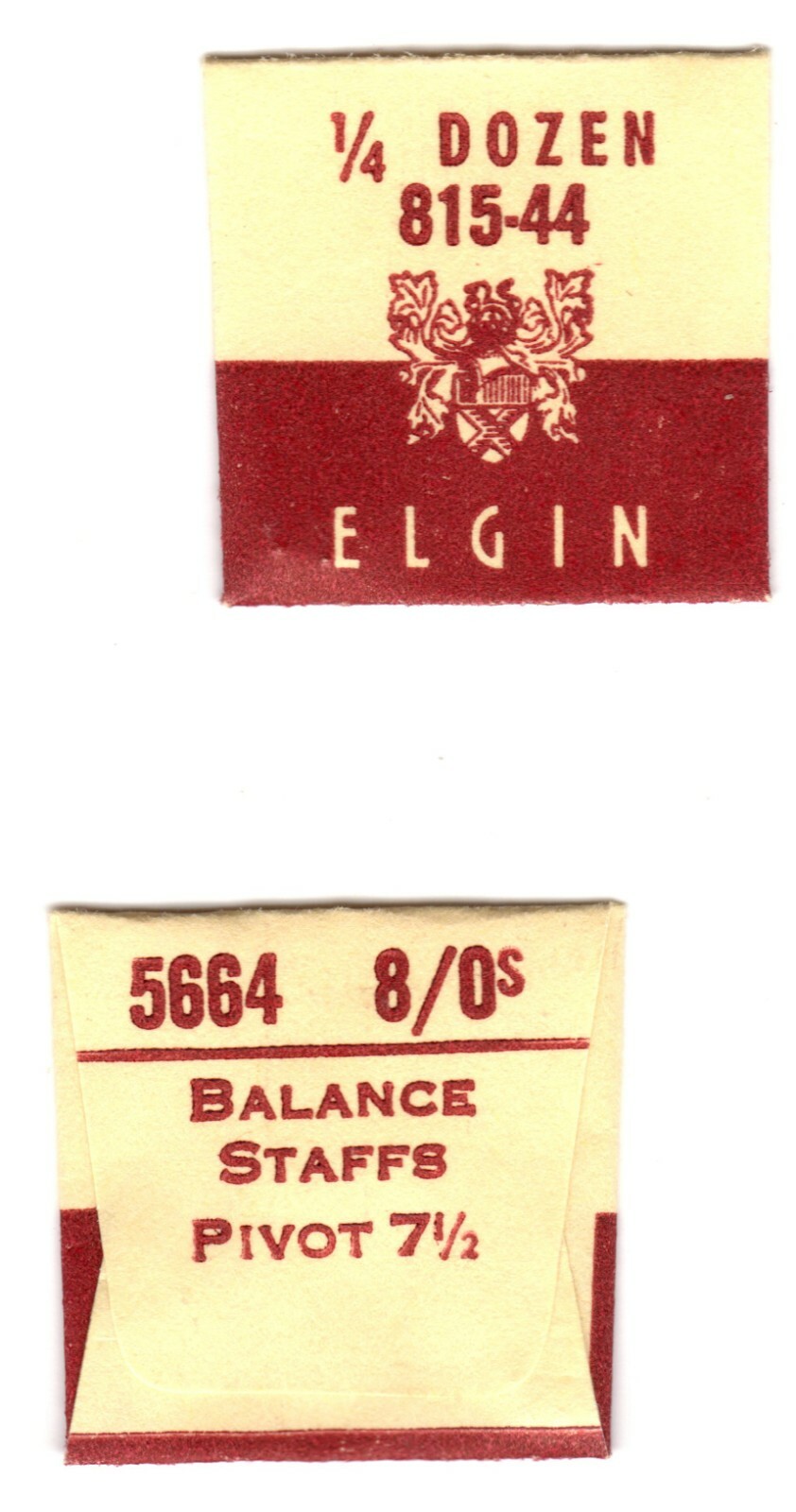 ELGIN BALANCE STAFF SEE LIST