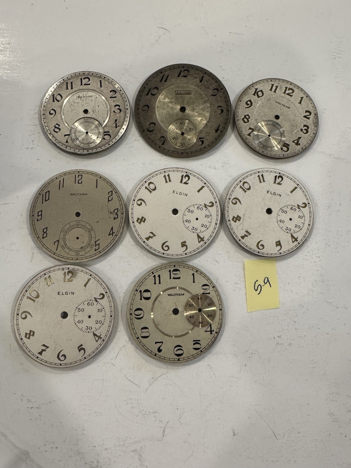 Elgin and Waltham Metal Dials.