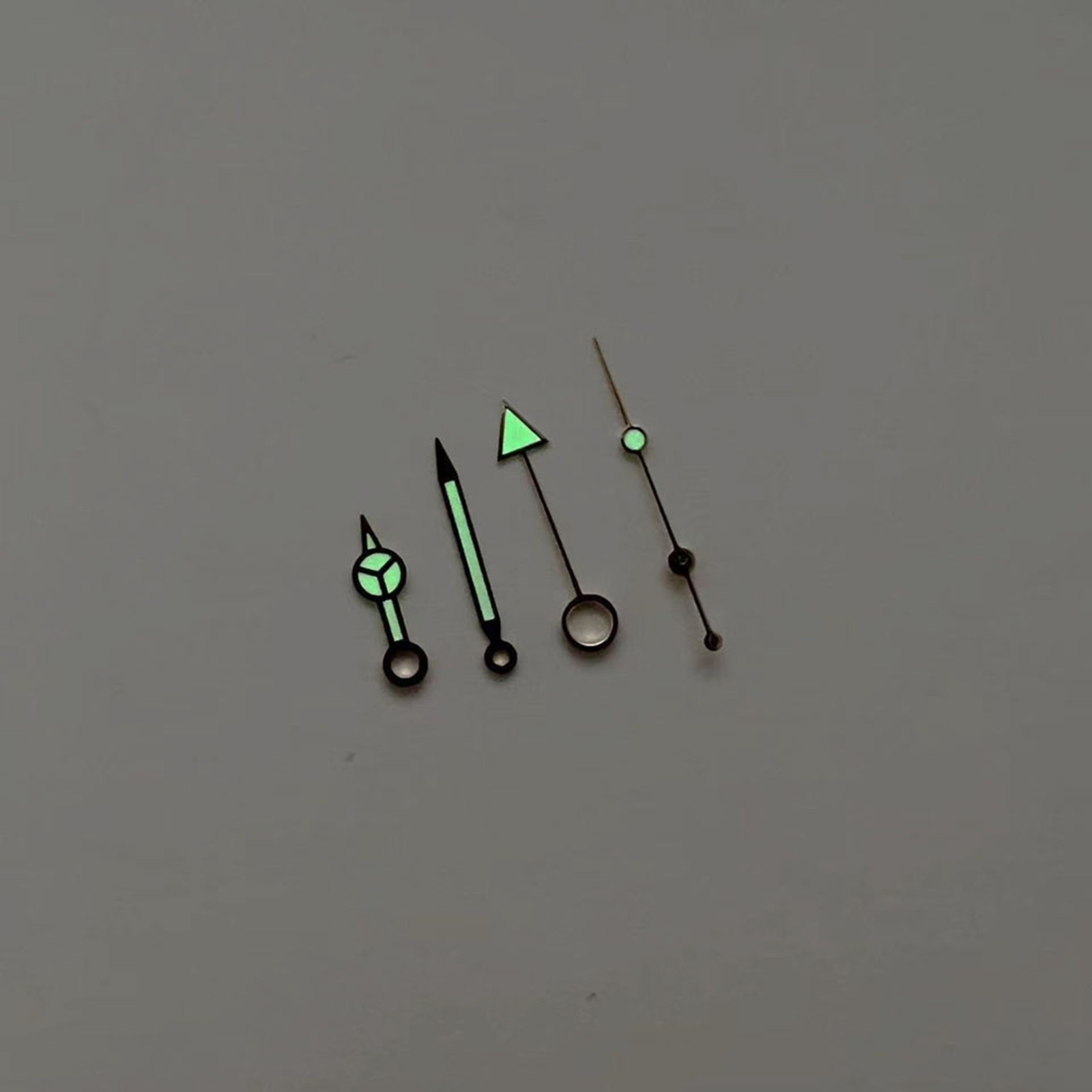Gold/Rose Gold GMT Hand Green Luminous 4-Pin Watch Hands For NH34 Movement Parts